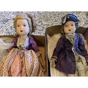 15’’ Papier Mache German/ French Dolls 1800-1900s - Acquired WWII 1945